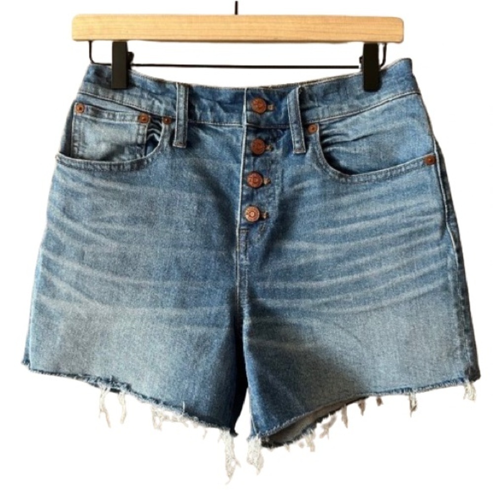 Women's 26 Madewell High Rise Button Fly Distressed Hem